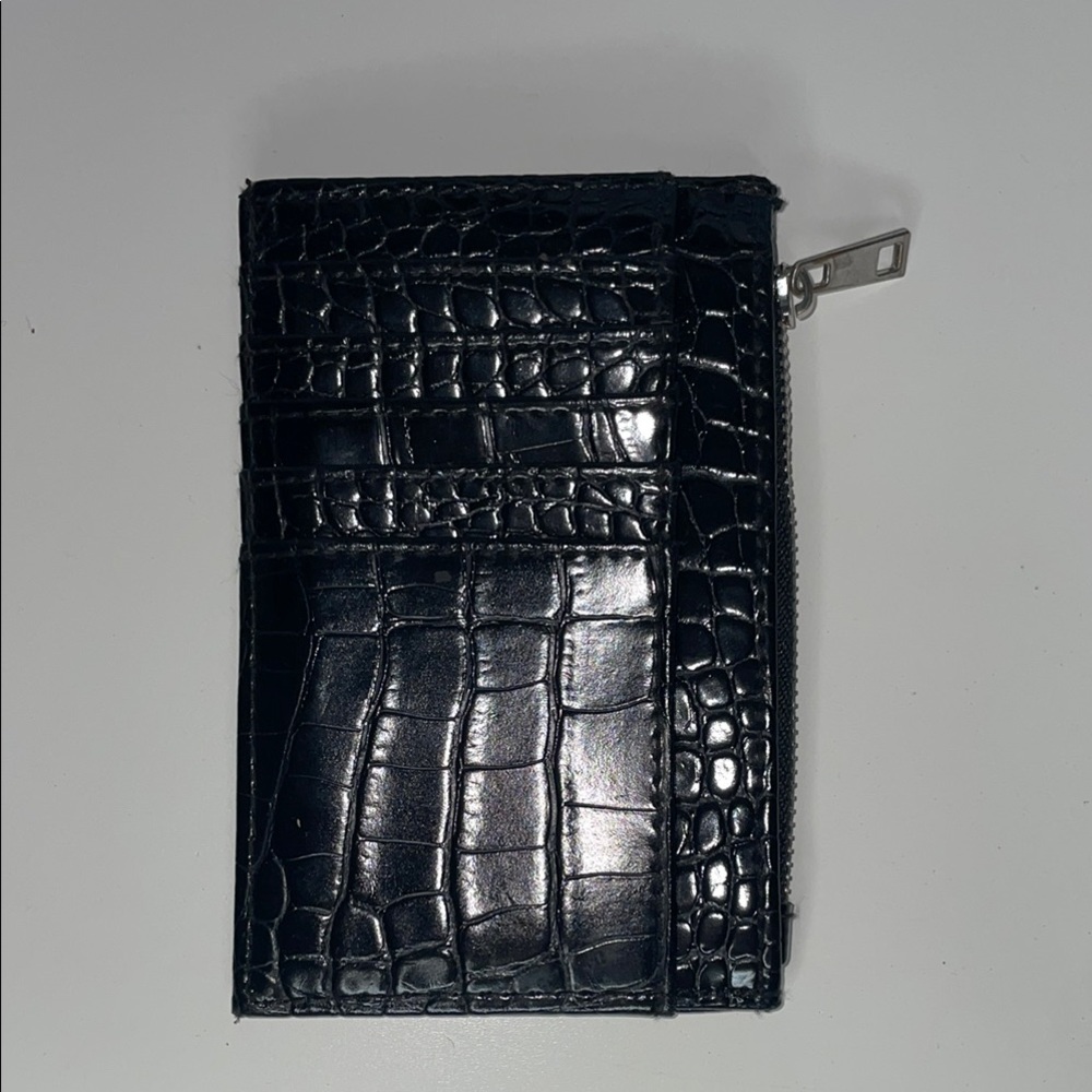 Black Crocodile Pattern Wallet